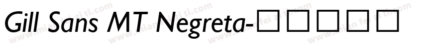 Gill Sans MT Negreta字体转换
